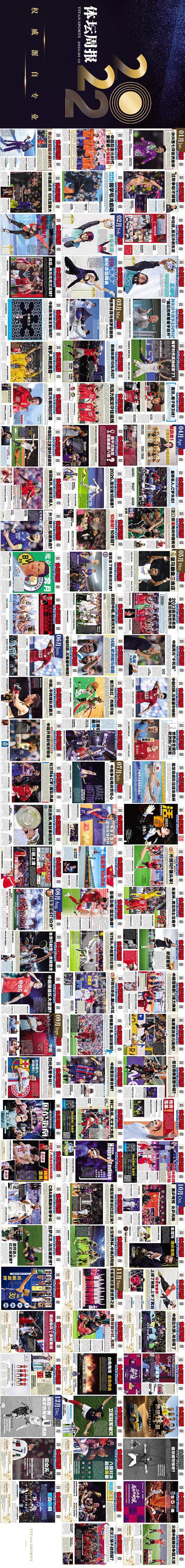 百家乐打法-101个头版，记录2022体坛大事小情